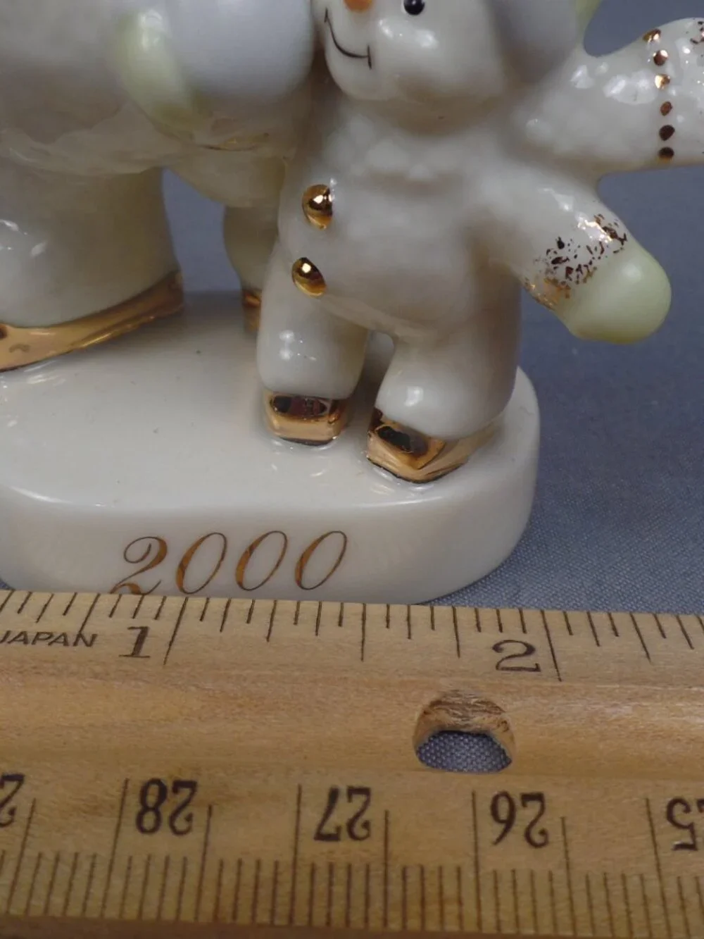 Lenox Ornament Snowman Practice Makes Perfect Exclusive Edition Ice Skaters 2000